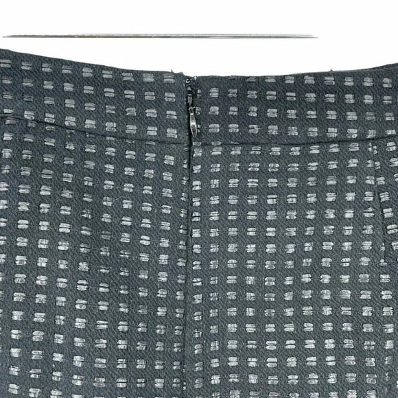 GAP Skirt Women's 10 Black Jacquard Straight Pencil Pocket Lined Zip Mini Skirt - Picture 6 of 10